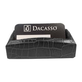 Black Crocodile Embossed Leather Business Card Holder